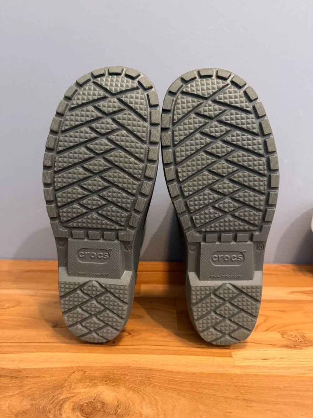 Crocs AllCast Rain Boots Grey Men's Size 10 Waterproof Rubber Boots